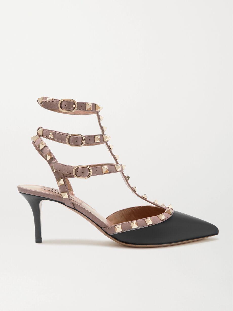 Rockstud 65 two-tone leather pumps by VALENTINO