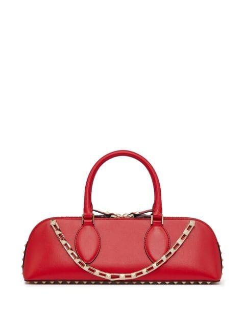 Rockstud E/W leather handbag by VALENTINO
