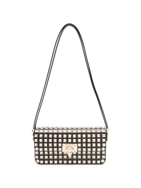 Rockstud E/W leather shoulder bag by VALENTINO