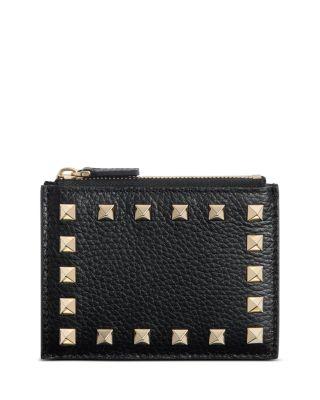 Rockstud Leather Card Case by VALENTINO