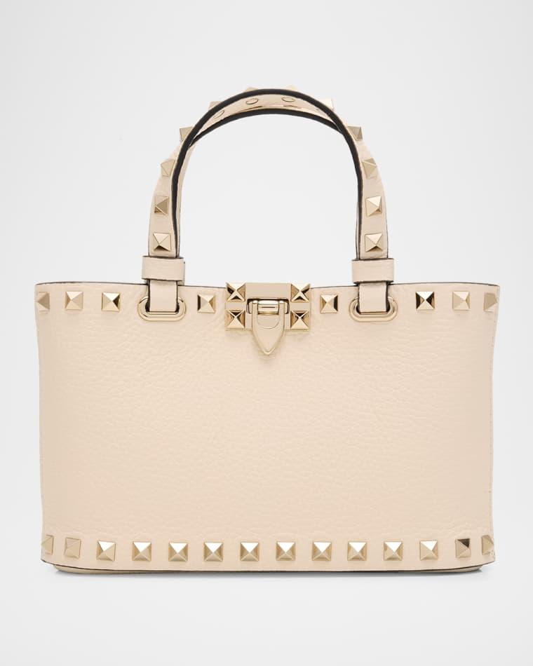 Rockstud Mini Grainy Calfskin Shopping Bag by VALENTINO