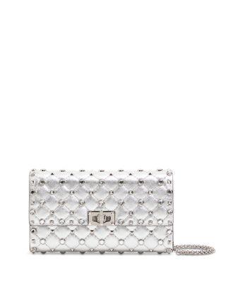 Rockstud Spike Chain Quilted Leather Crossbody Bag by VALENTINO