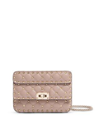 Rockstud Spike Small Embellished Leather Shoulder Bag by VALENTINO
