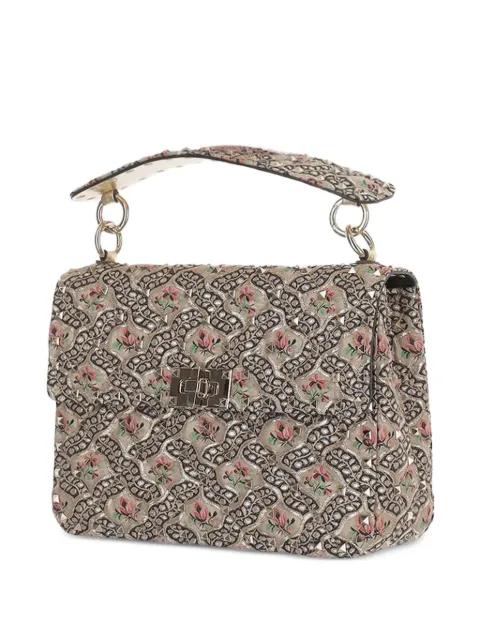Rockstud Spike floral-print tote bag by VALENTINO