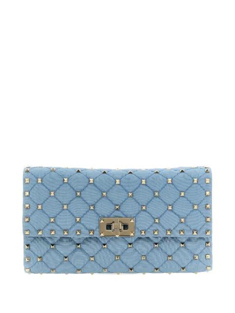 Rockstud Spike moiré shoulder bag by VALENTINO
