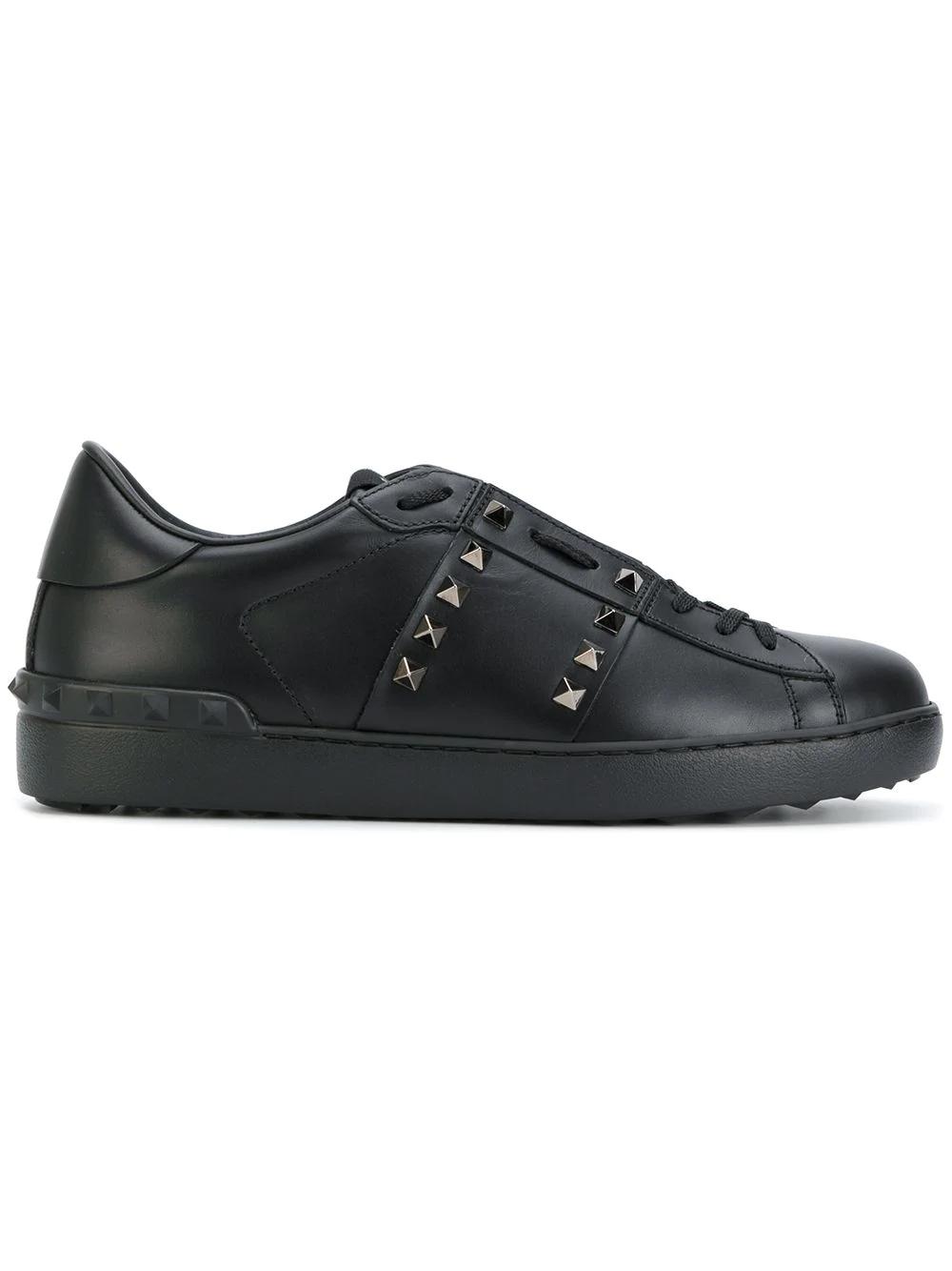 Rockstud Untitled leather sneakers by VALENTINO