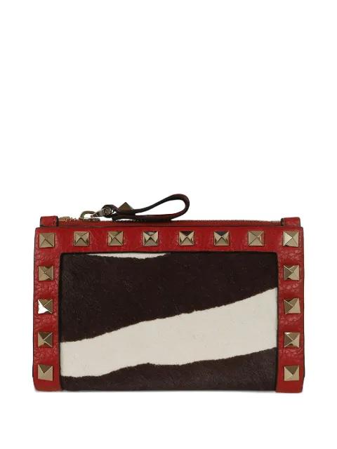Rockstud animal-print coin purse by VALENTINO