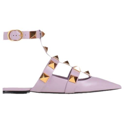 Rockstud leather ballet flats by VALENTINO Rockstud leather ballet flats by VALENTINO