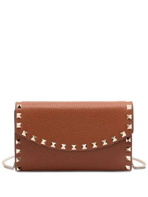Rockstud leather chain shoulder bag by VALENTINO