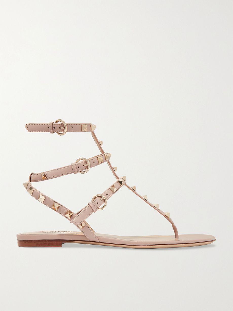 Rockstud leather sandals by VALENTINO