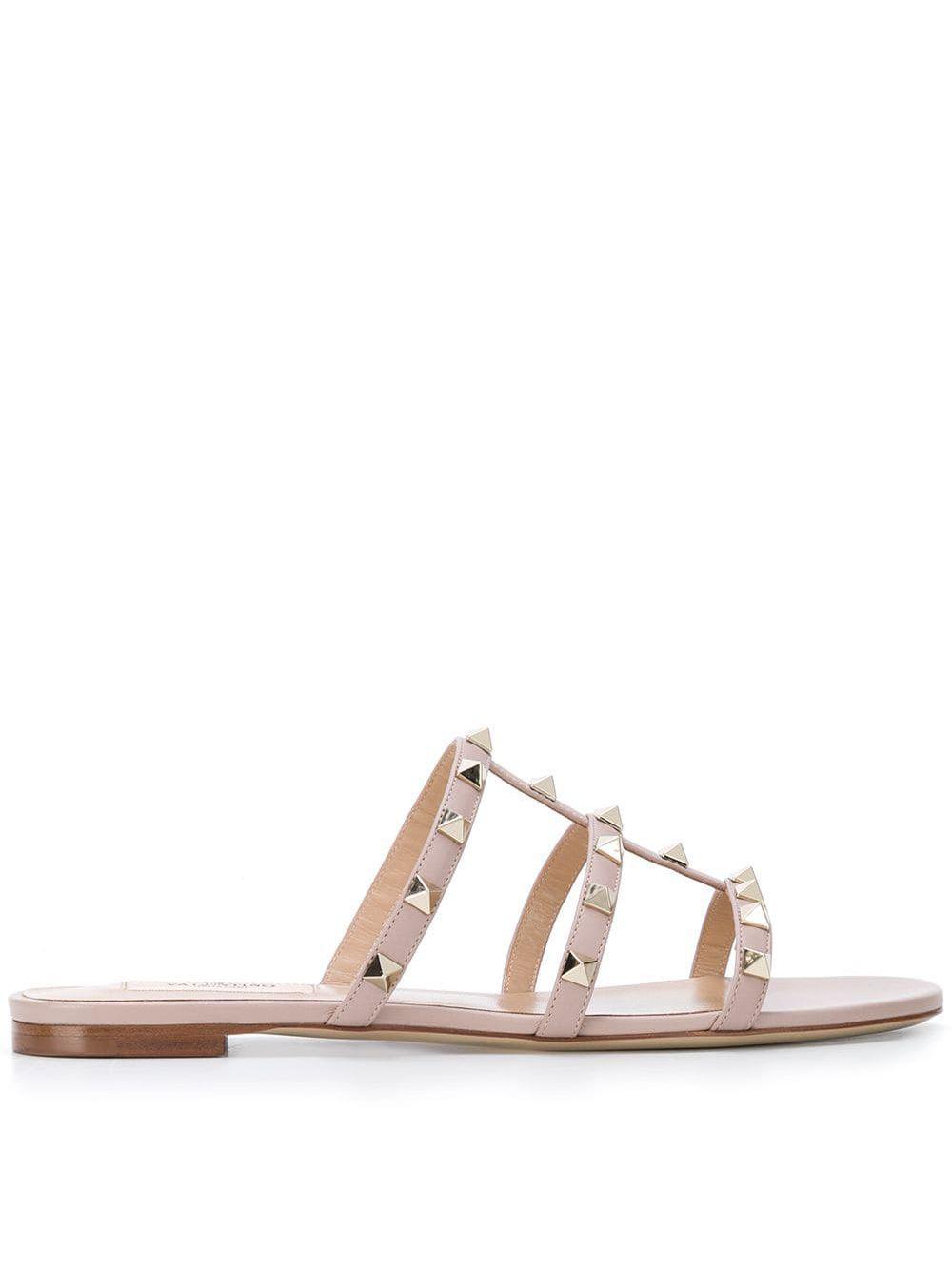 Rockstud leather sandals by VALENTINO