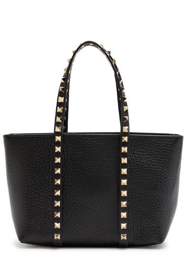 Rockstud mini grained leather tote by VALENTINO