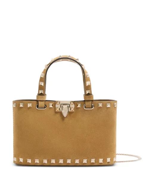 Rockstud mini suede shopping bag by VALENTINO