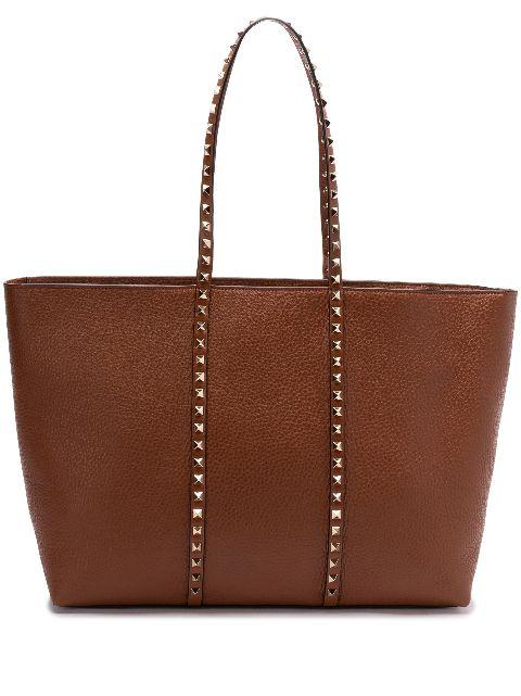 Rockstud shopping bag in grainy calfskin by VALENTINO