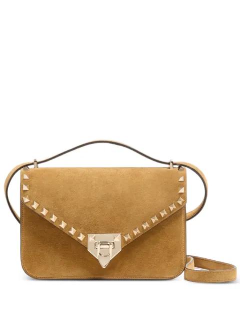 Rockstud small shoulder bag in suede by VALENTINO