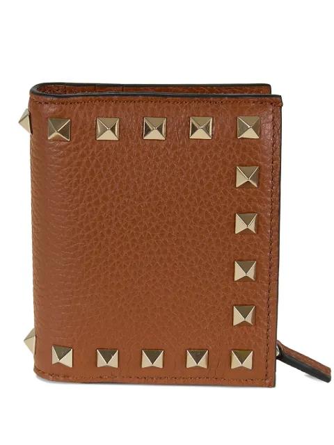 Rockstud wallet in grainy calfskin by VALENTINO