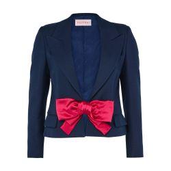 Single-breasted jacket with bow by VALENTINO