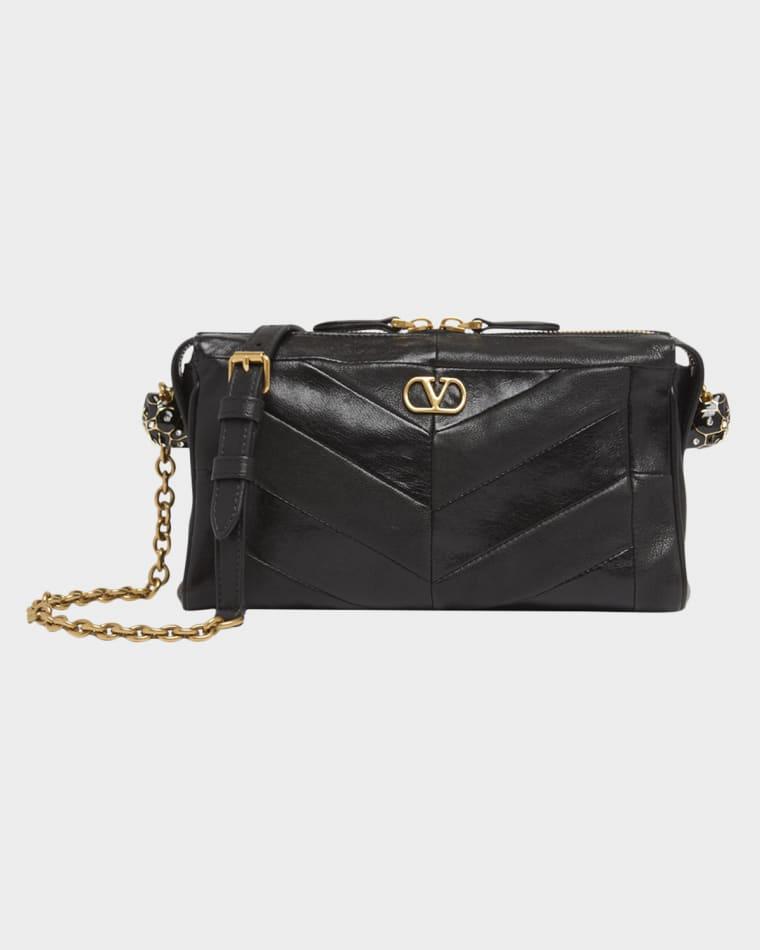 Small Chevron Patchwork Leather Shoulder Bag by VALENTINO