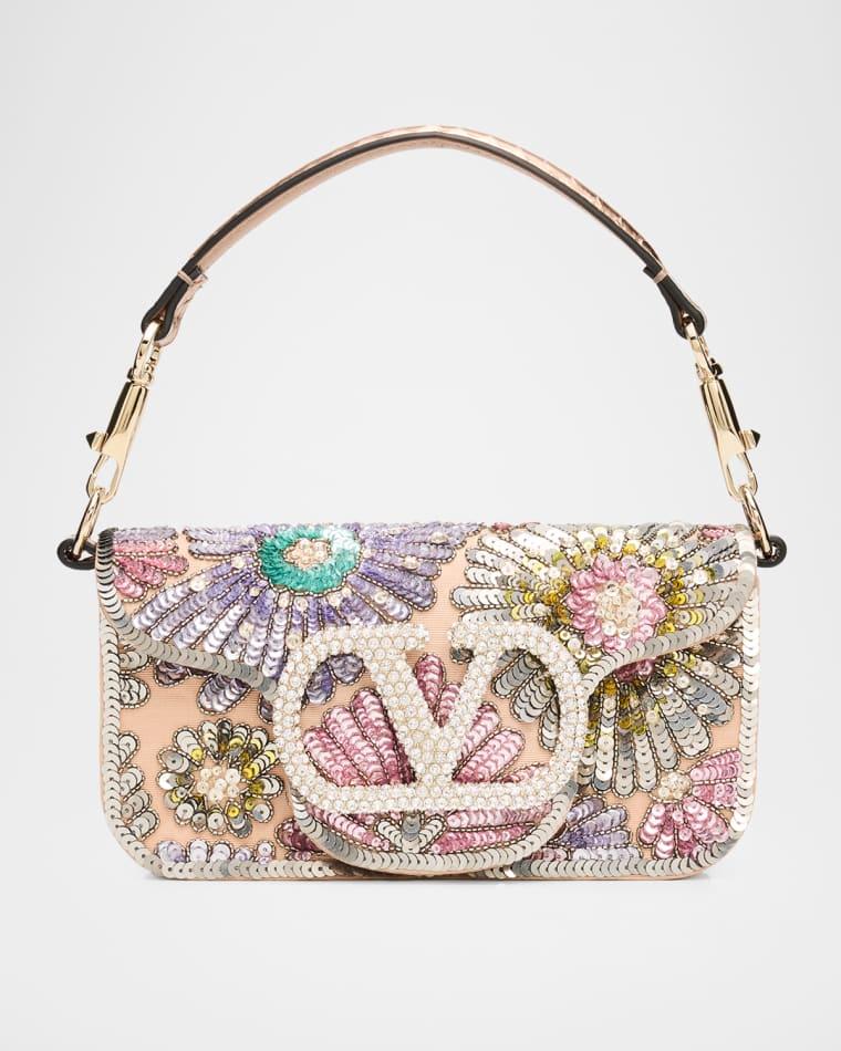 Small Crystal VLogo Sequin Burst Shoulder Bag by VALENTINO