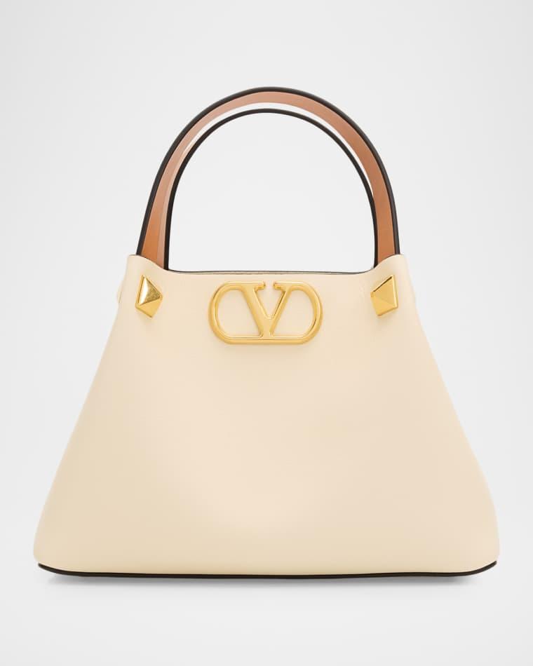 Small VLogo Rockstud Leather Top-Handle Bag by VALENTINO