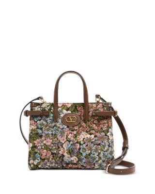 Small VLogo Tapestry Tote by VALENTINO