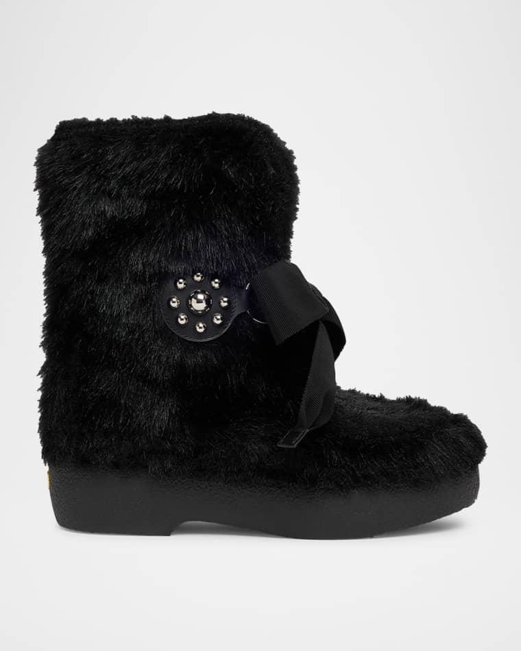 Snowish Faux-Fur Winter Booties by VALENTINO