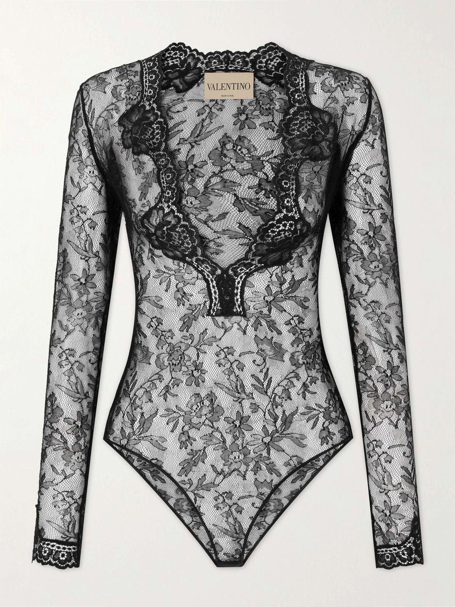 Stretch-lace bodysuit by VALENTINO