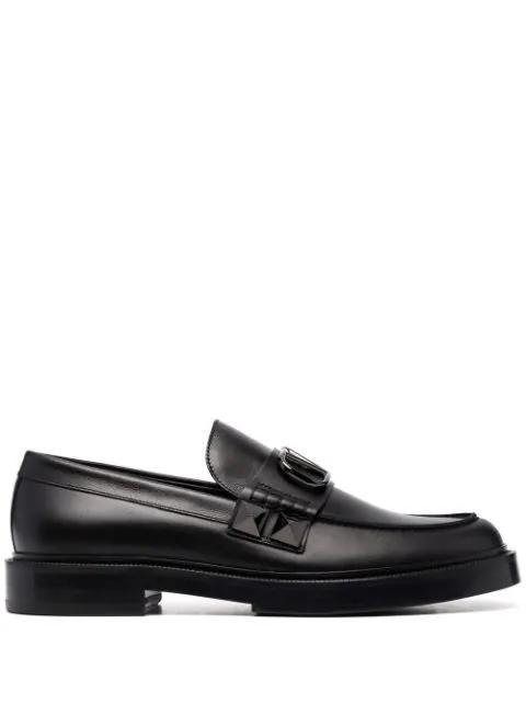 Stud Sign leather loafers by VALENTINO