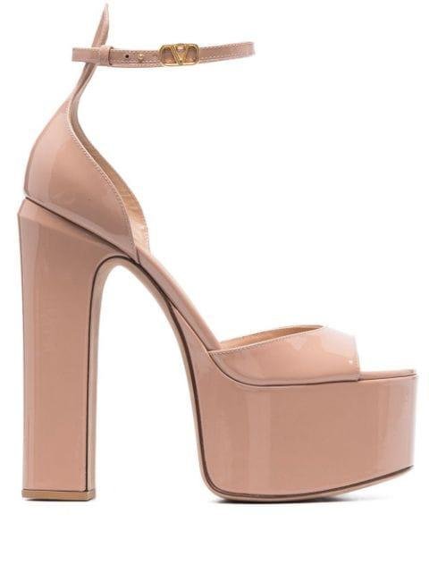 Tan-Go 155mm patent-leather pumps by VALENTINO
