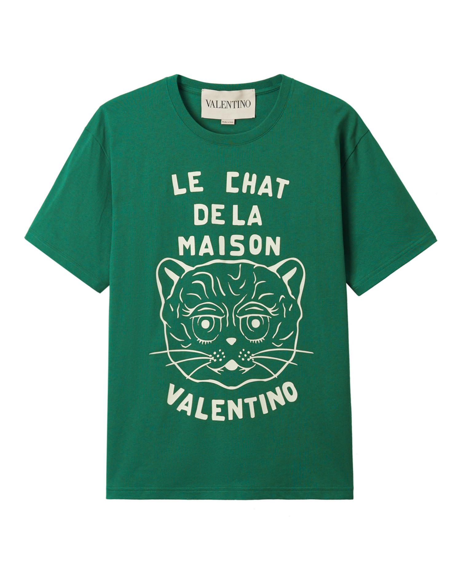 Tee with Le Chat De La Maison print by VALENTINO