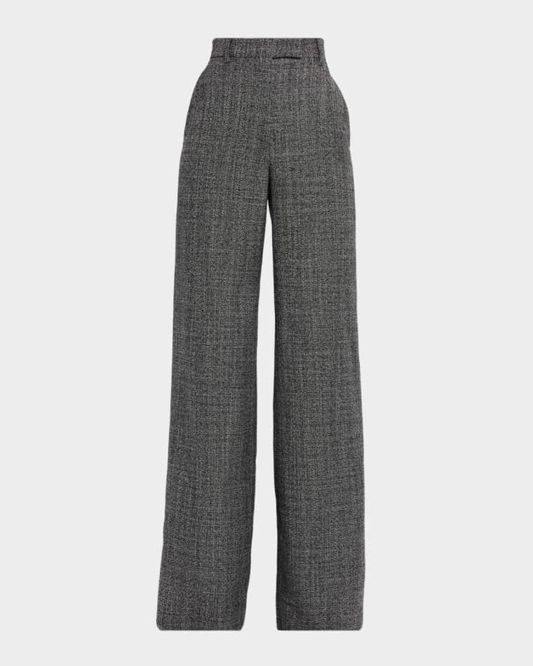 Textured Wool Wide-Leg Pants by VALENTINO