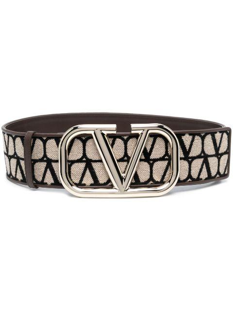 Toile Iconographe jacquard belt by VALENTINO