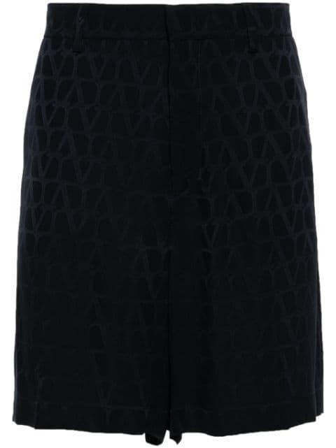 Toile Iconographe jacquard chino shorts by VALENTINO