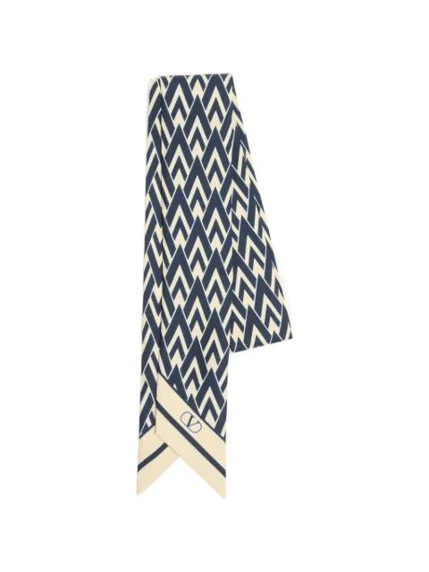 Tout La V silk bandeau scarf by VALENTINO