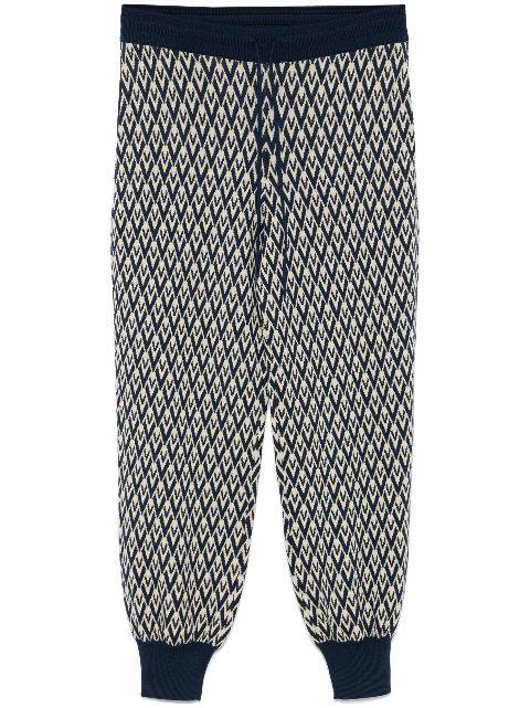 Toute La V jacquard knit trousers by VALENTINO