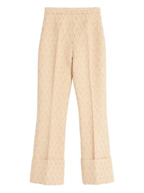 Toute La V lurex jacquard trousers by VALENTINO