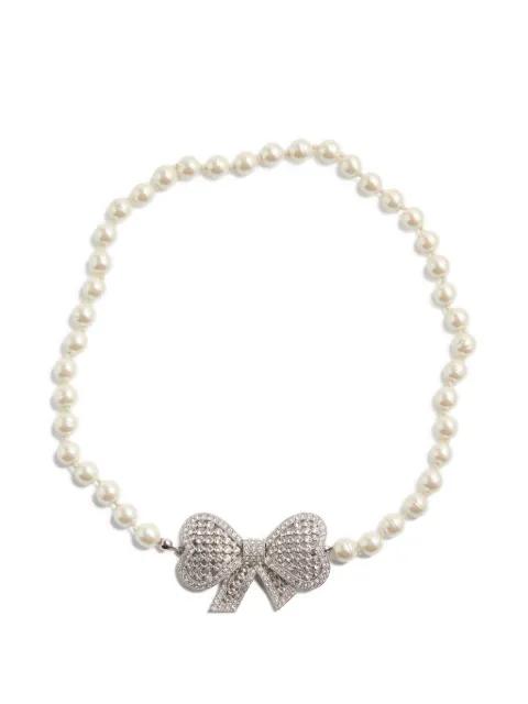 Trop Chou necklace in metal, baroque glass beads, and Swarovski® crystals by VALENTINO