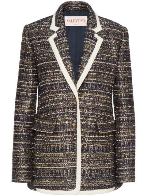 Tweed Party single-breasted blazer by VALENTINO