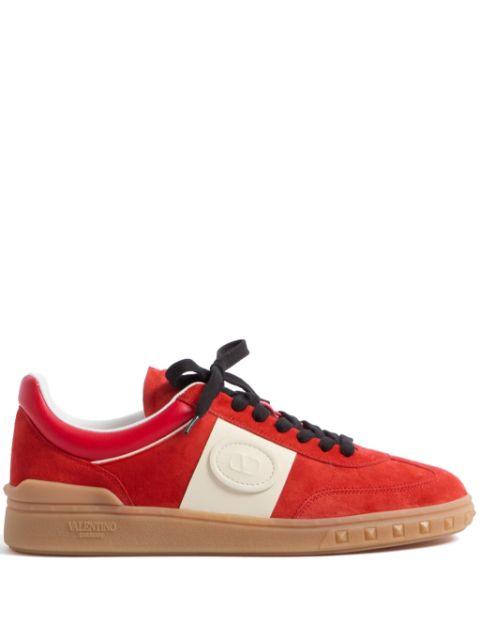 Upvillage low top trainer in split leather and calfskin nappa leather by VALENTINO
