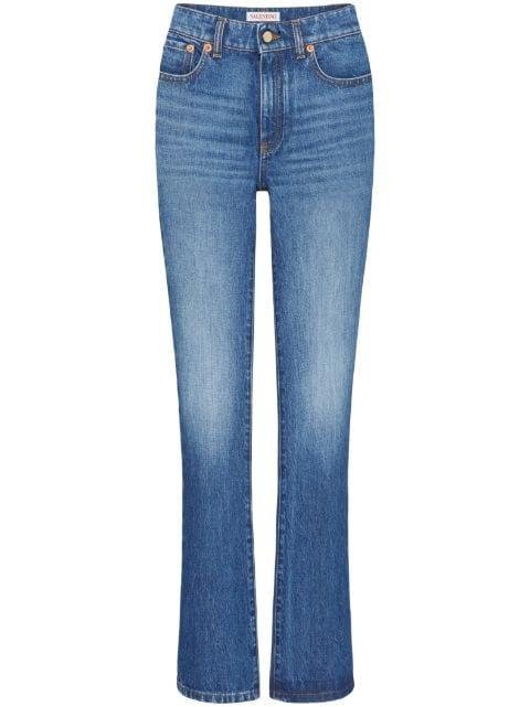 V Gold detail bootcut jeans by VALENTINO
