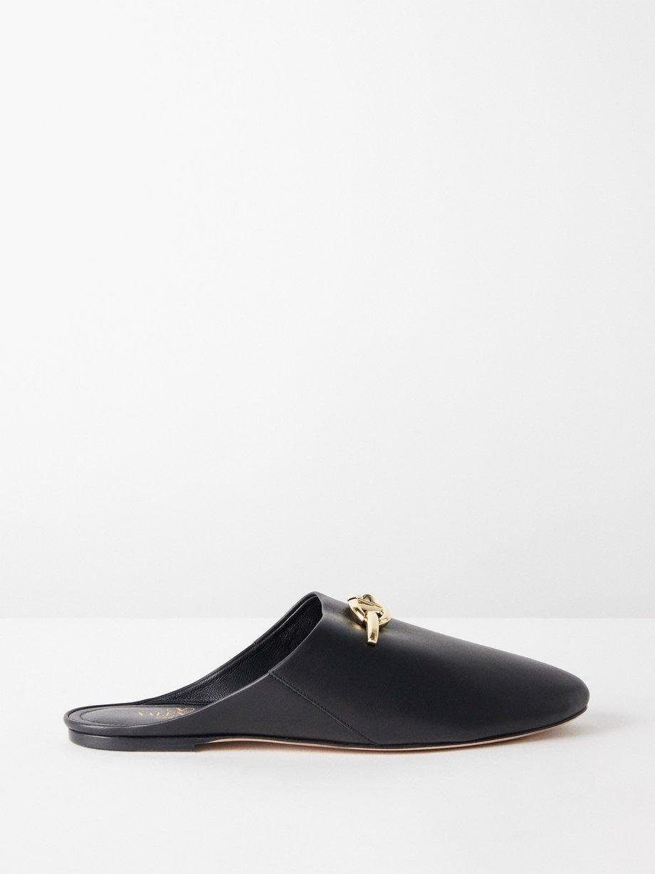 V-Logo Gate leather mules by VALENTINO