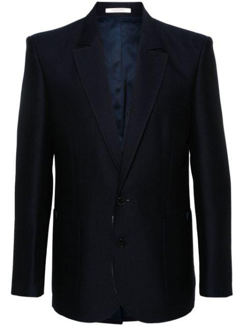 V-detail single-breasted blazer by VALENTINO