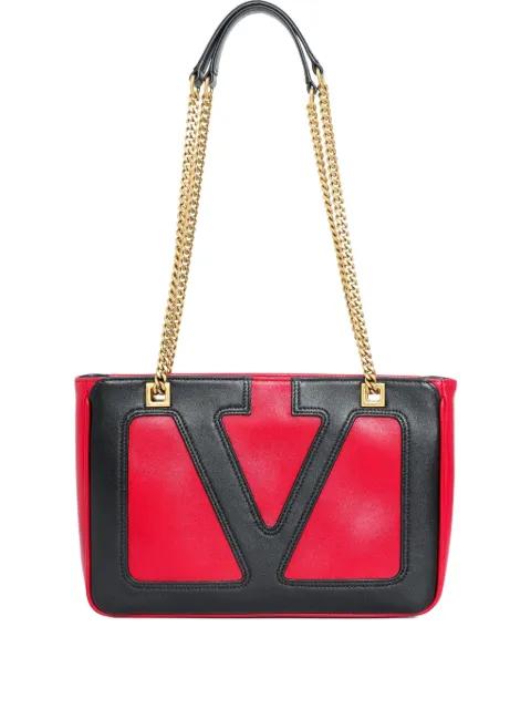V-logo chain tote bag by VALENTINO