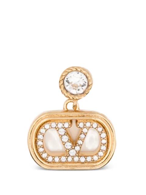 V-logo embellished earrings by VALENTINO