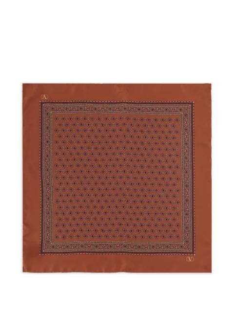 V-logo geometric-print scarf by VALENTINO