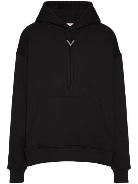 V-logo plaque hoodie by VALENTINO