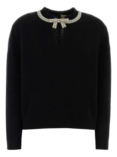 V-neck embellished sweater by VALENTINO
