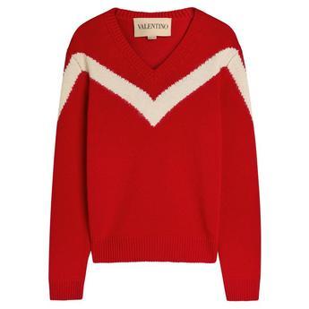 VAL WOOL MOHAIR V NECK KNIT by VALENTINO