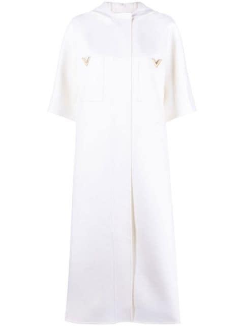 VGold hoodied cape by VALENTINO