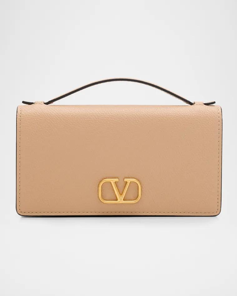 VLOGO Calfskin Leather Wallet on Chain by VALENTINO